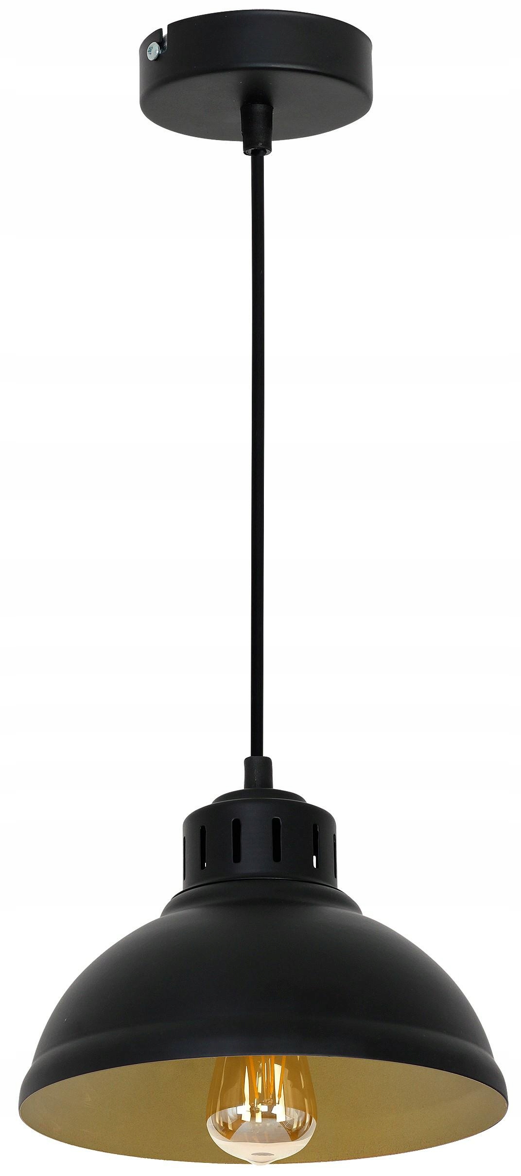 Závěsná lampa Sven Černá Zlatá Kovová jemná kombinace černé a zlaté barvy