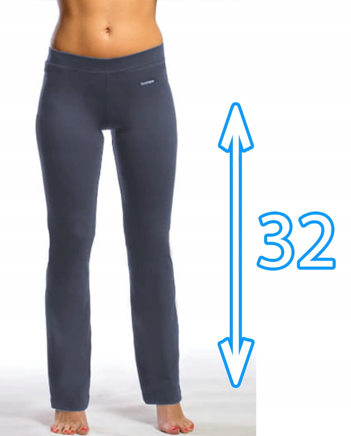 

Spodnie damskie fitness RNX102 antracyt 32'' XL
