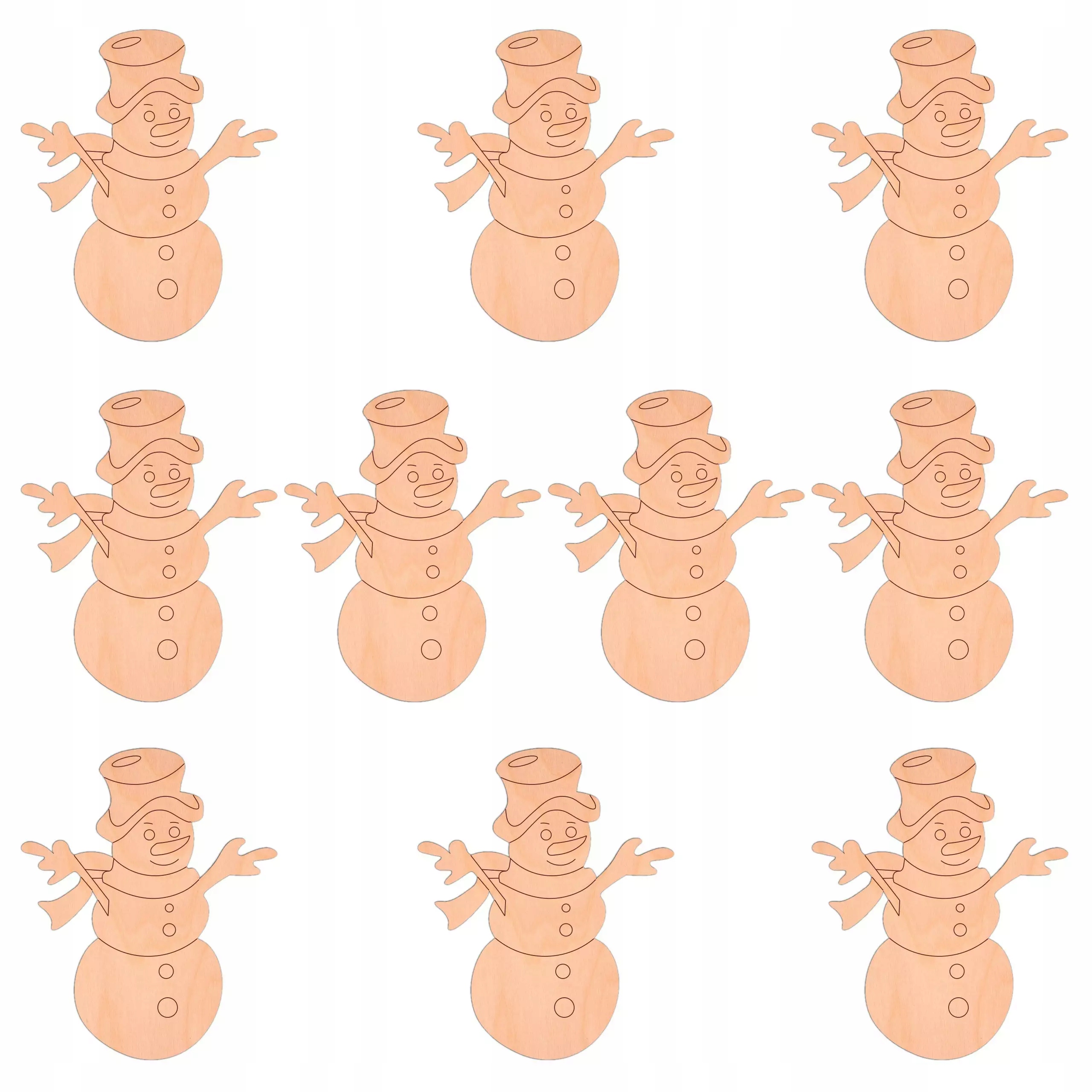 

Bałwan drewniany 9x7,5cm 10szt Boże Narodzenie eko