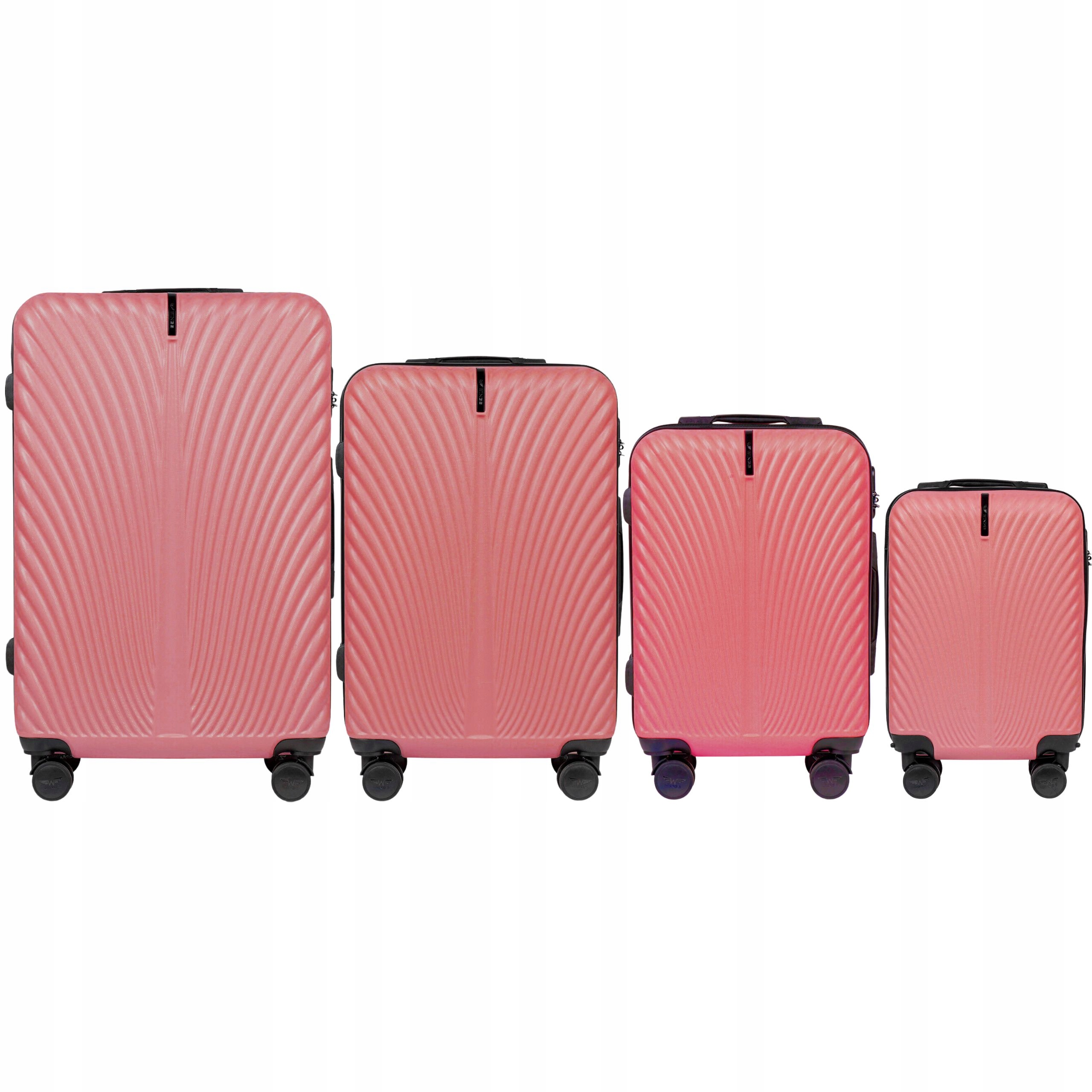 Sada 4 cestovních kufrů Wings na 4 dvojitých kolečkách Abs tvrdé