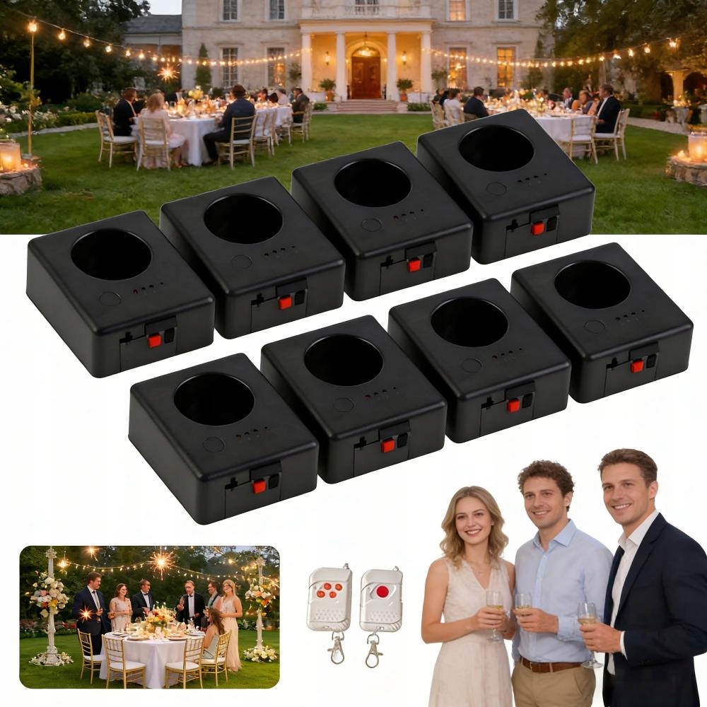 Systém pro odpalování ohňostrojů, kouřových fontán, 8 kanálů pro svatba show