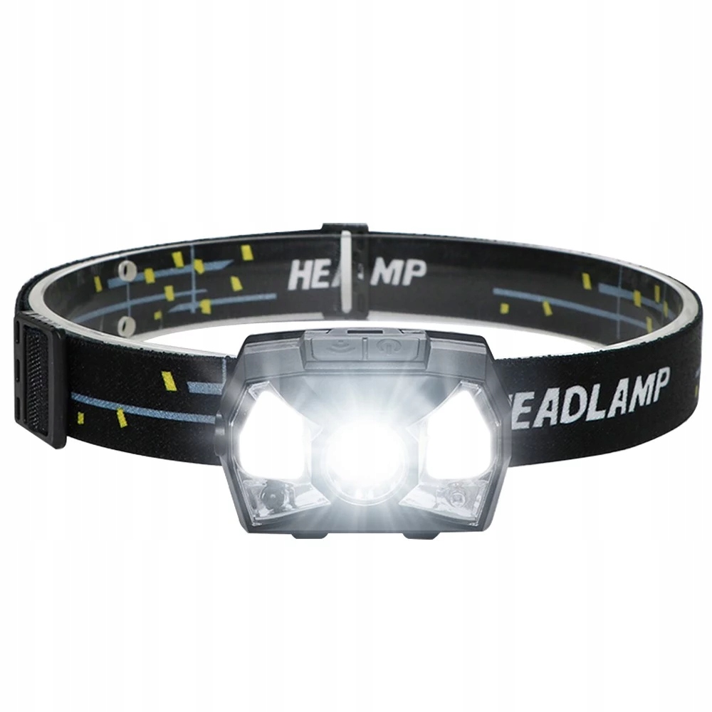 LATARKA CZOŁOWA LED LAMPKA CZOŁOWKA MOCNA WODOODPORNA NA CZOŁO NA GŁOWE COB Marka inna marka