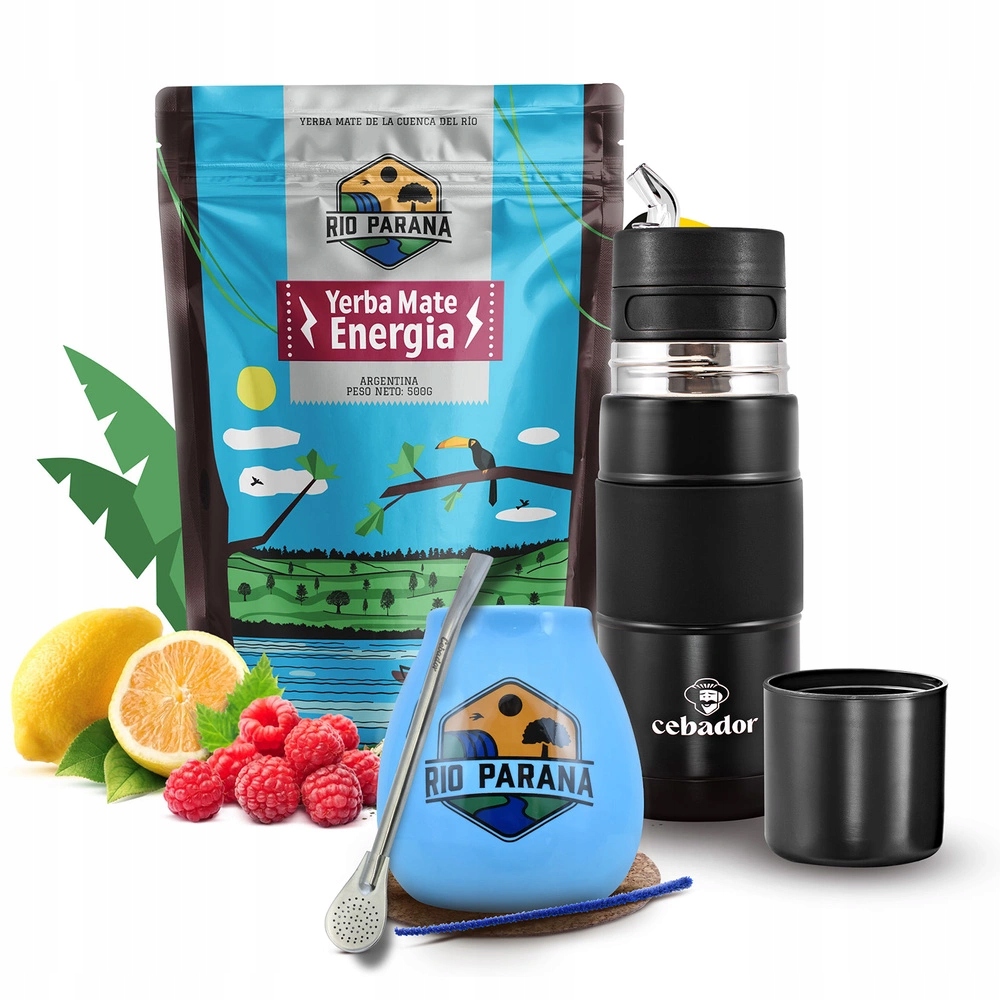 Zestaw Yerba Mate Rio Parana Energia Yerbomos X Cebador 500g 0,5kg