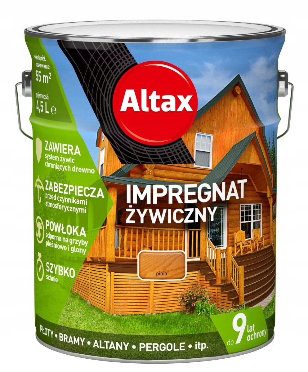 ALTAX IMPREGNAT ŻYWICZNY DO DREWNA 4,5L PINIA