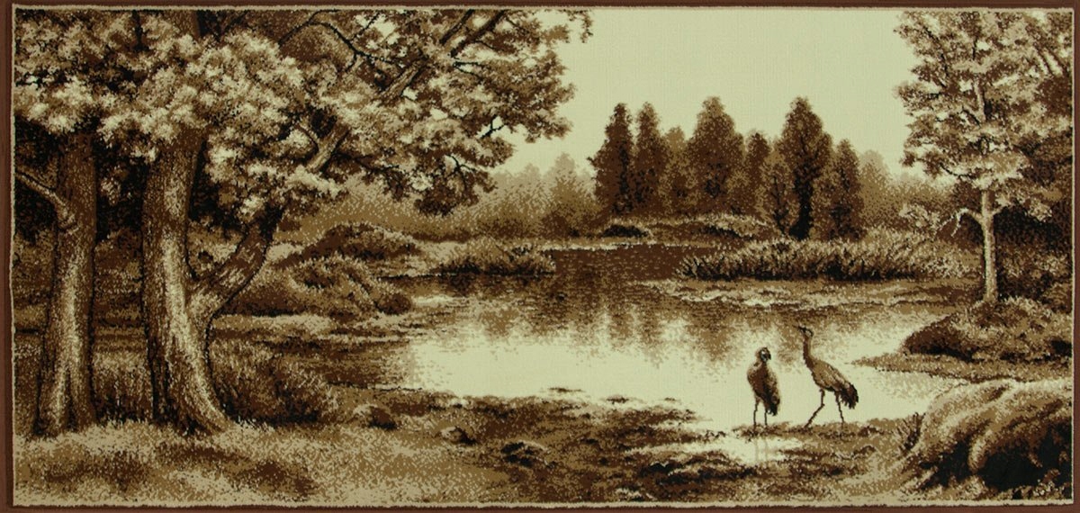 

100x210 cm Makatka Na Ścianę Weltom Czaple Beż