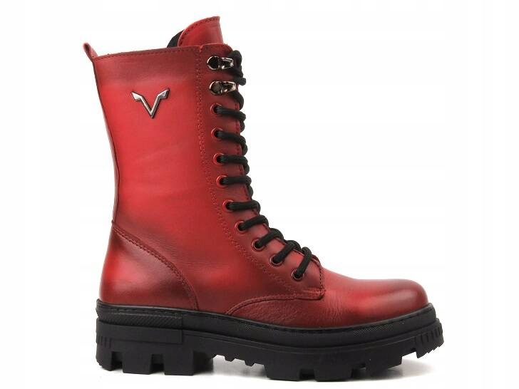 Dámské Kotníkové Boty Vacarro 493 vel. 36 Červené Kožené Kanady Zateplené Dárek