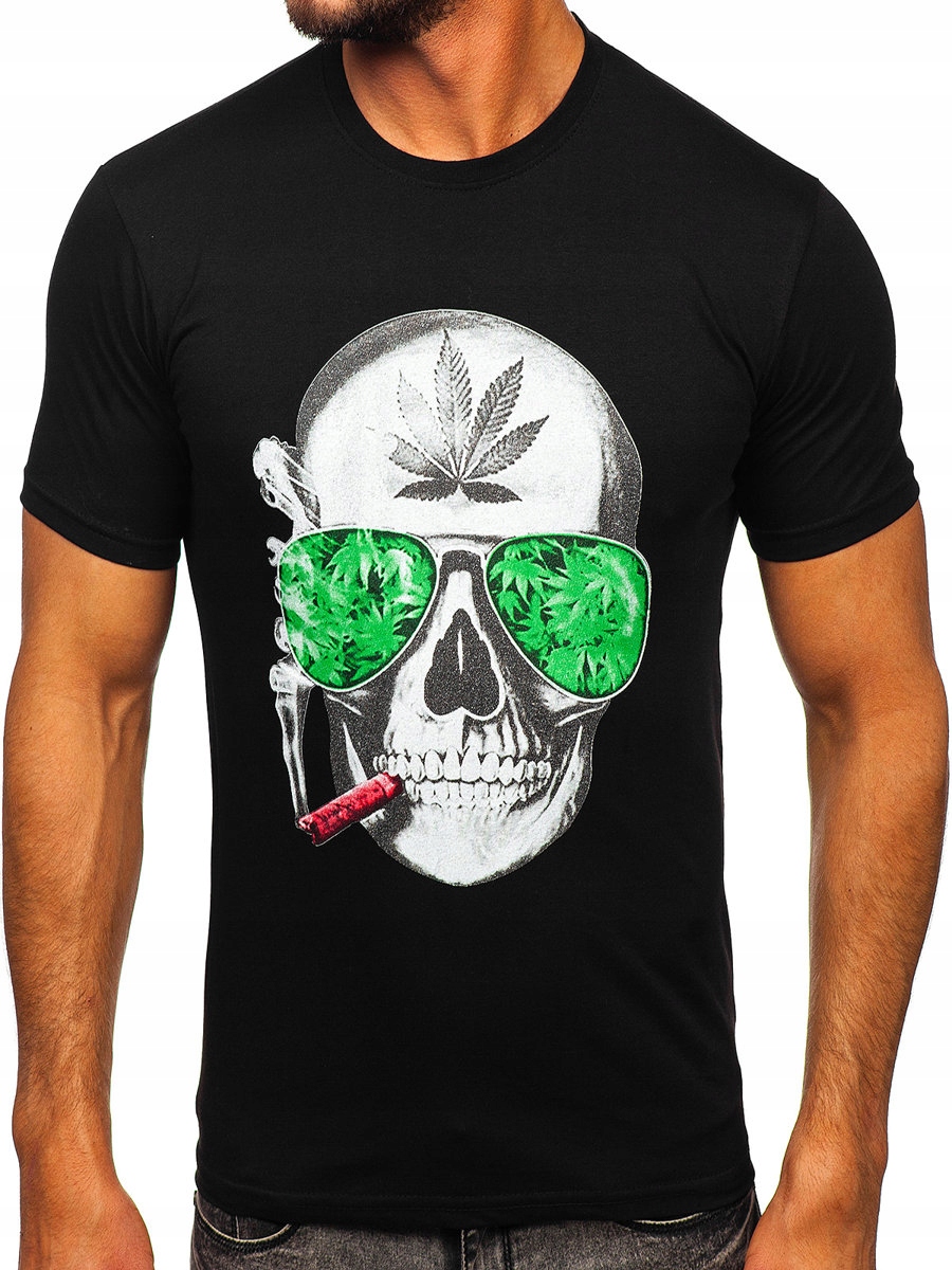 

T-shirt Męski Koszulka Czarna Y70019 Rozmiar_l