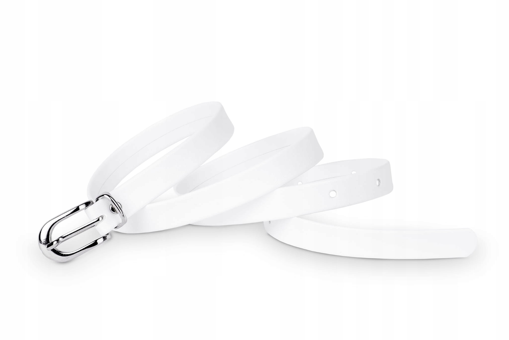 

Pasek damski klasyczny biały mat 1,5 cm