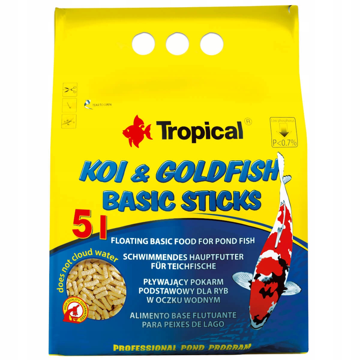 

Tropical Koi&Goldfish Basic Sticks 5L Pokarm