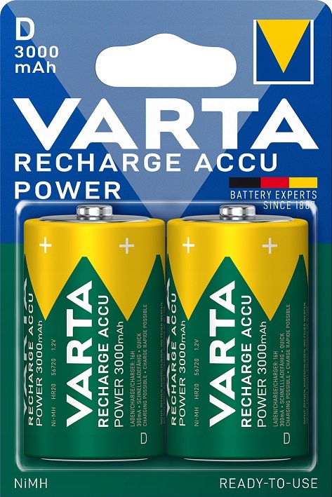 

Akumulatorki baterie Varta R20 D HR20 3000mAh 2szt