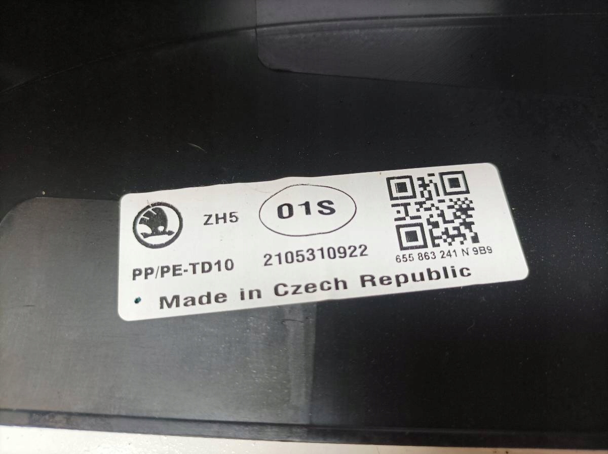 TUNEL central armrest Skoda Scala and (2019-)