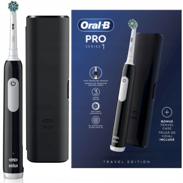 Szczoteczka Elektryczna do Zębów Oral-B Pro Series 1 Travel Czarna z Etui