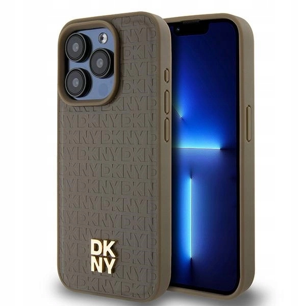 Dkny Etui Hardcase Leather Pattern Do Iphone 15 Pro Max 6.7 Do Magsafe Logo