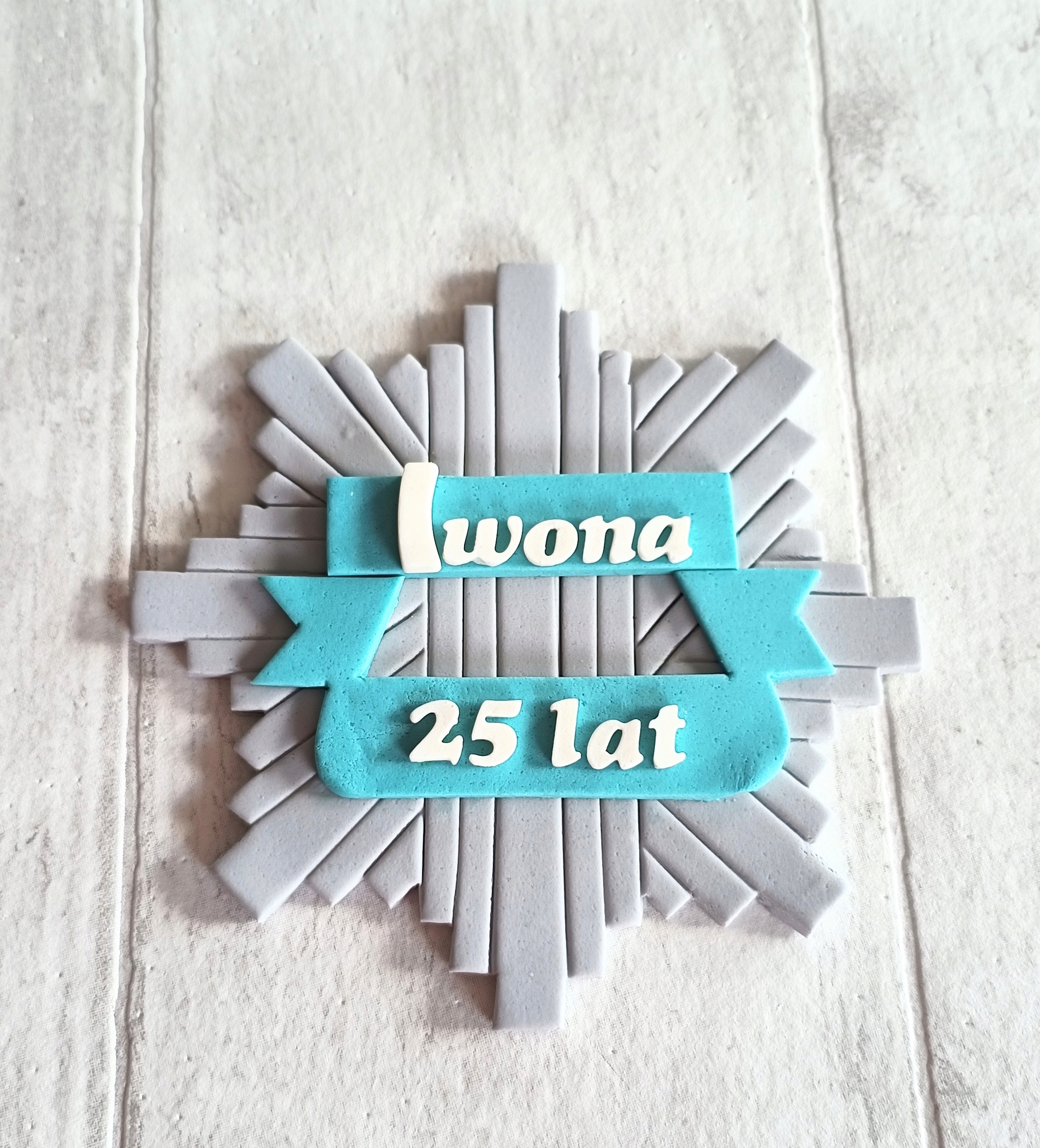 Levně Policejní odznak figurka z cukrové hmoty na dort dekorace