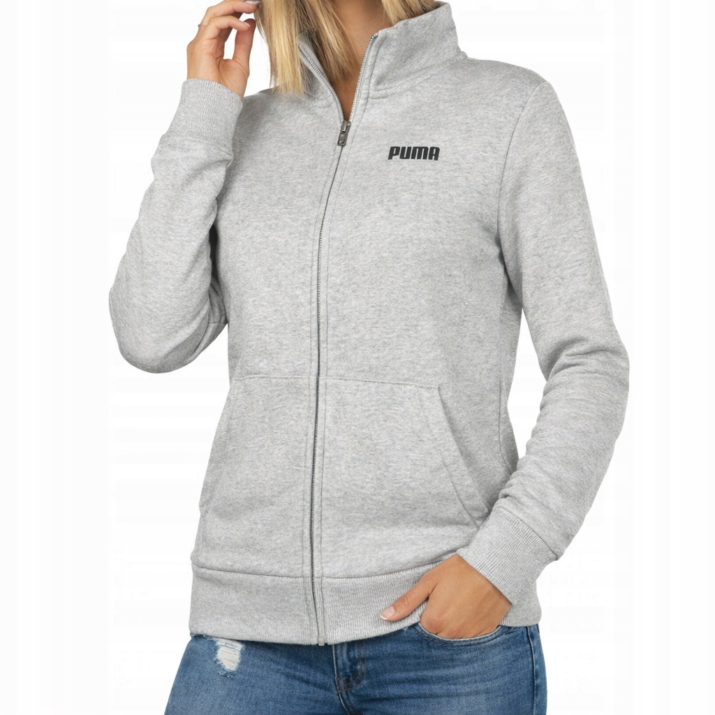 r.S Puma Bluza Damska sportowa dziewczęca szara modna na zamek