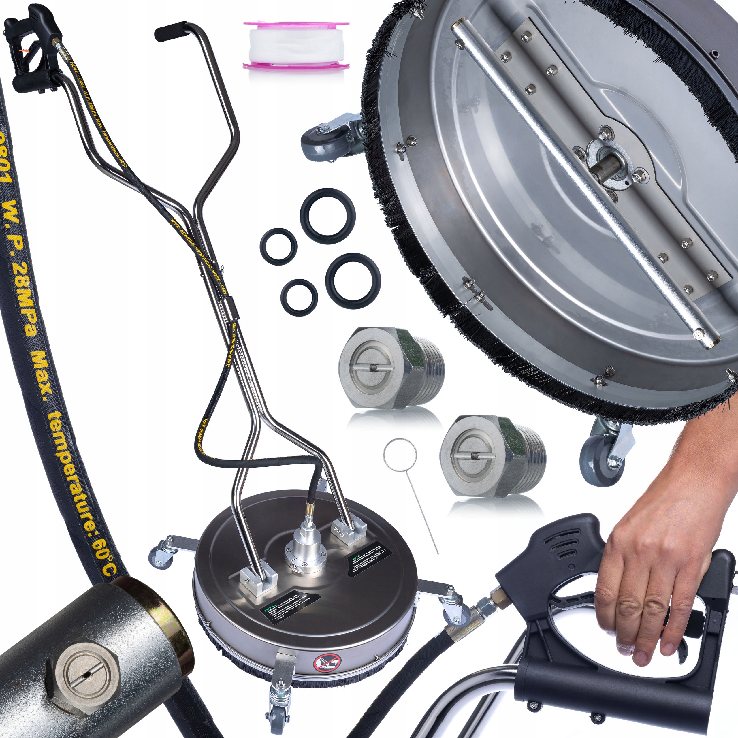 Kartáč Typu Mosmatic T-racer 20“ Pistole Na Dlažbu Karcher Hd Hds