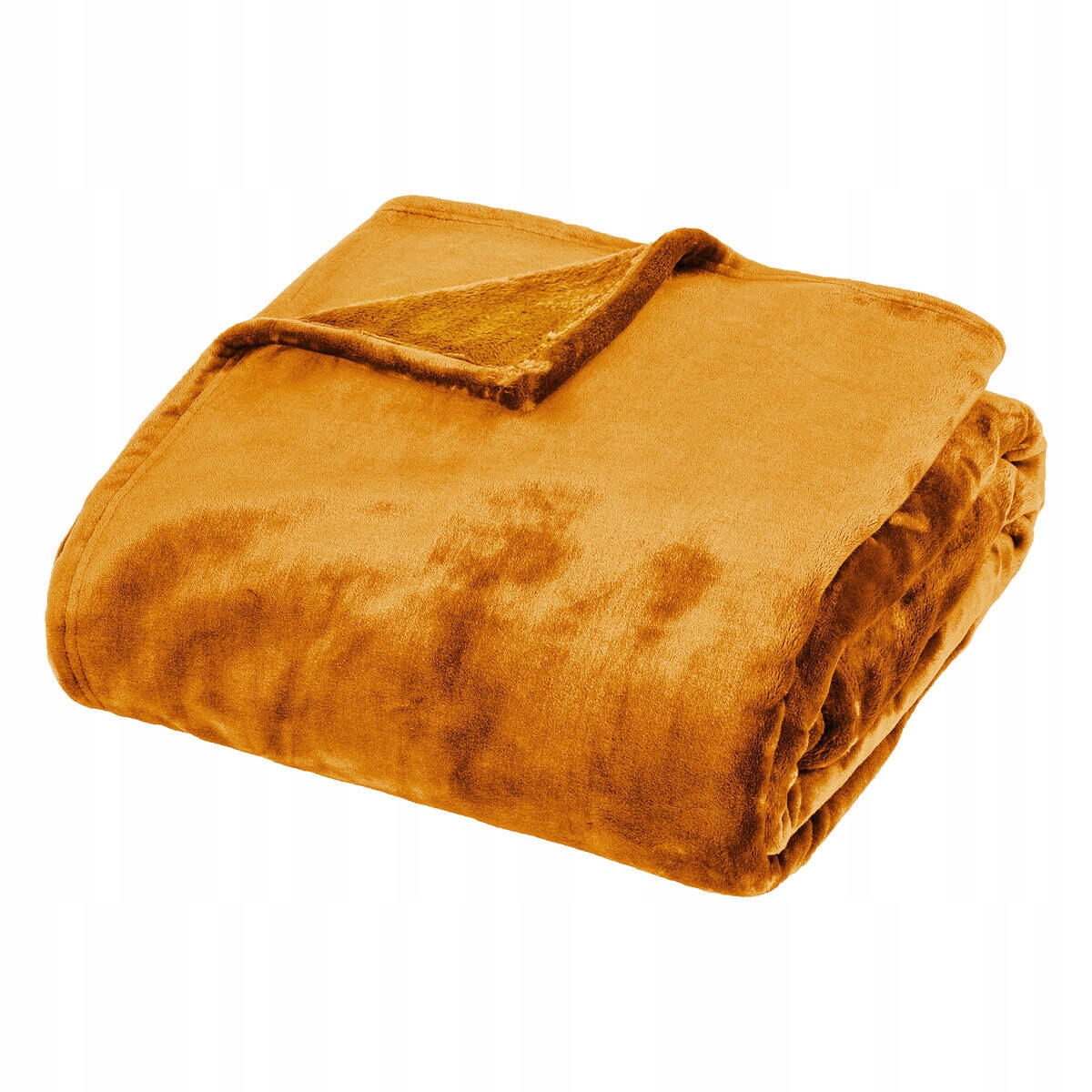 Deka Měkká Teplá Oranžová Flanelová Přikrývka Na Pohovku Cuddly 180 X 230