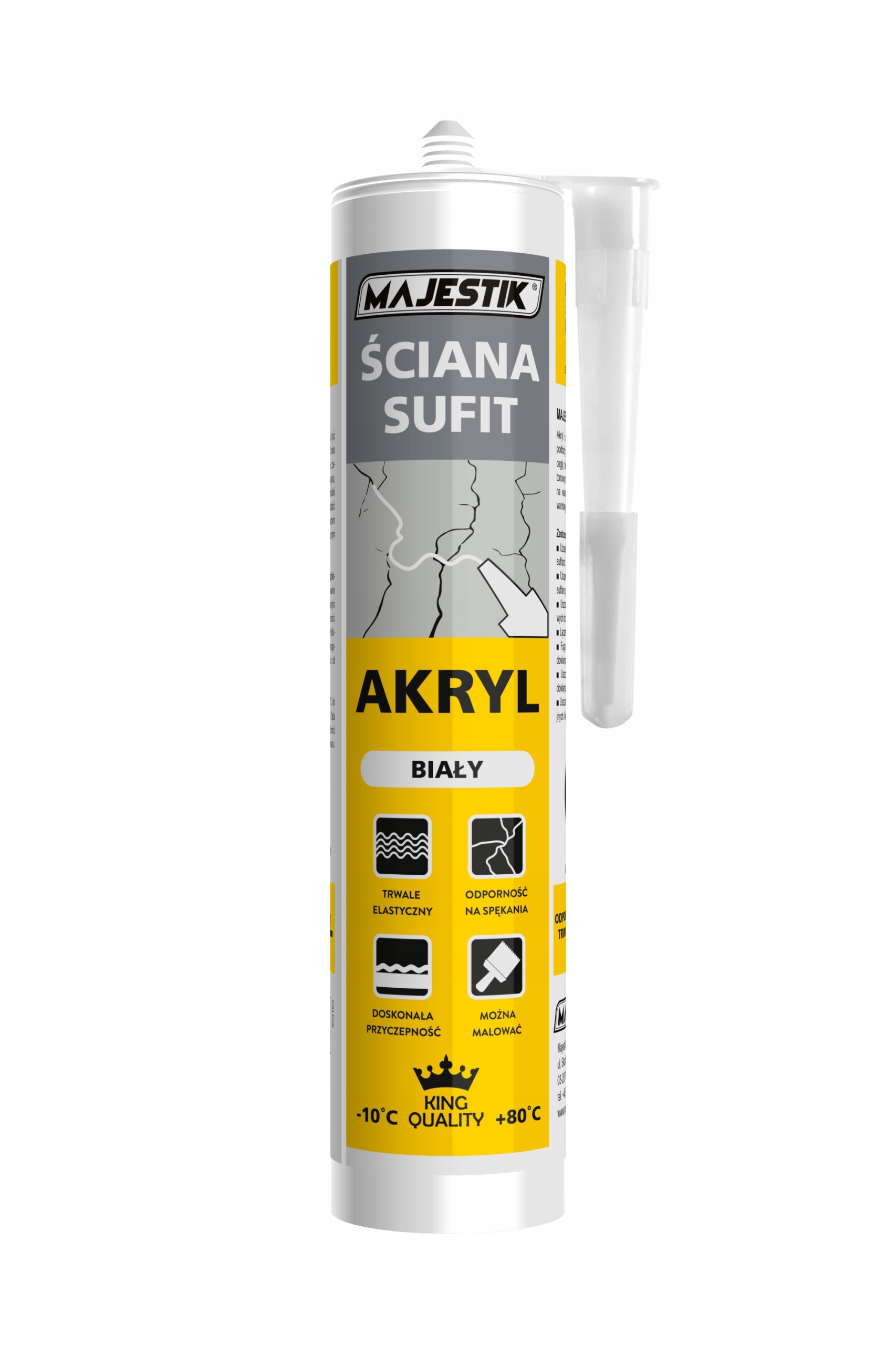 

Akryl Biały Szpachlowy Lekki 300 ml