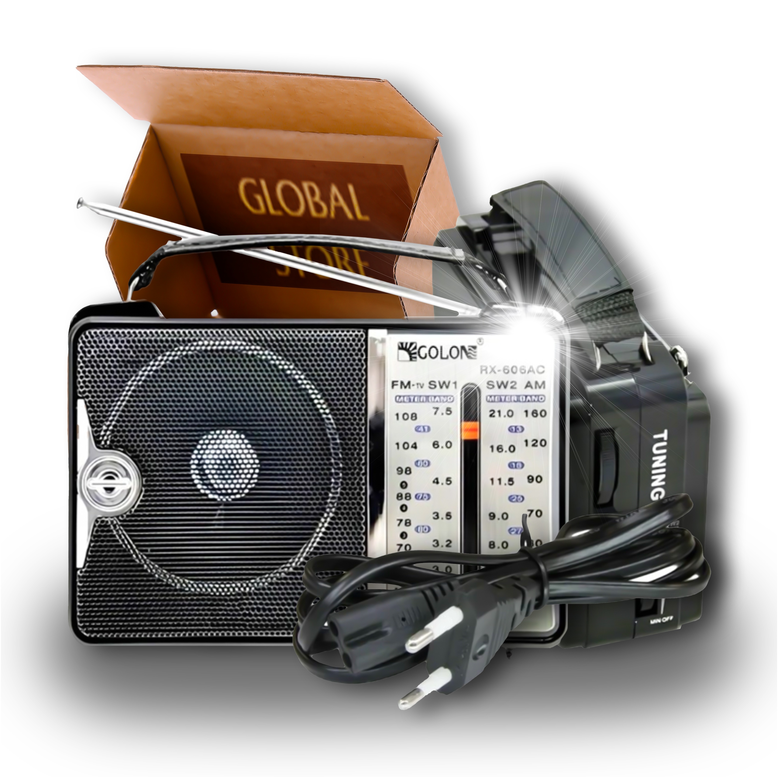 RADIO KUCHENNE SIECIOWE BUDOWLANE PRZENOŚNE NA BATERIE 230V R20 FM AM