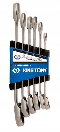 Kľúče očkové 8-19 mm Rúčka 2 smerové King Tony 6ks 12A06MRS01