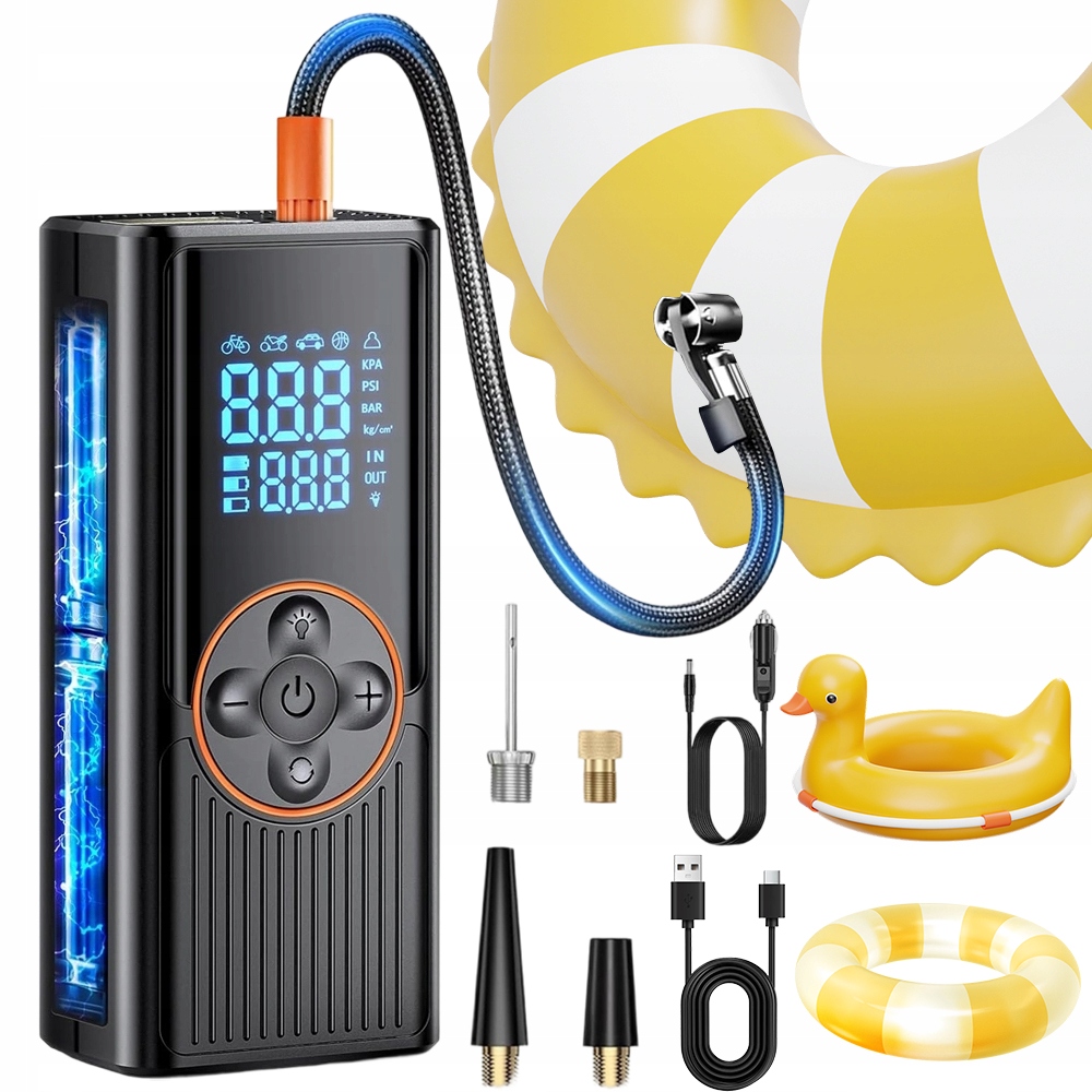 Profi Pumpa 100W 150PSI 5 Režimů 36L/MIN 3 Roky, 4500 Mah