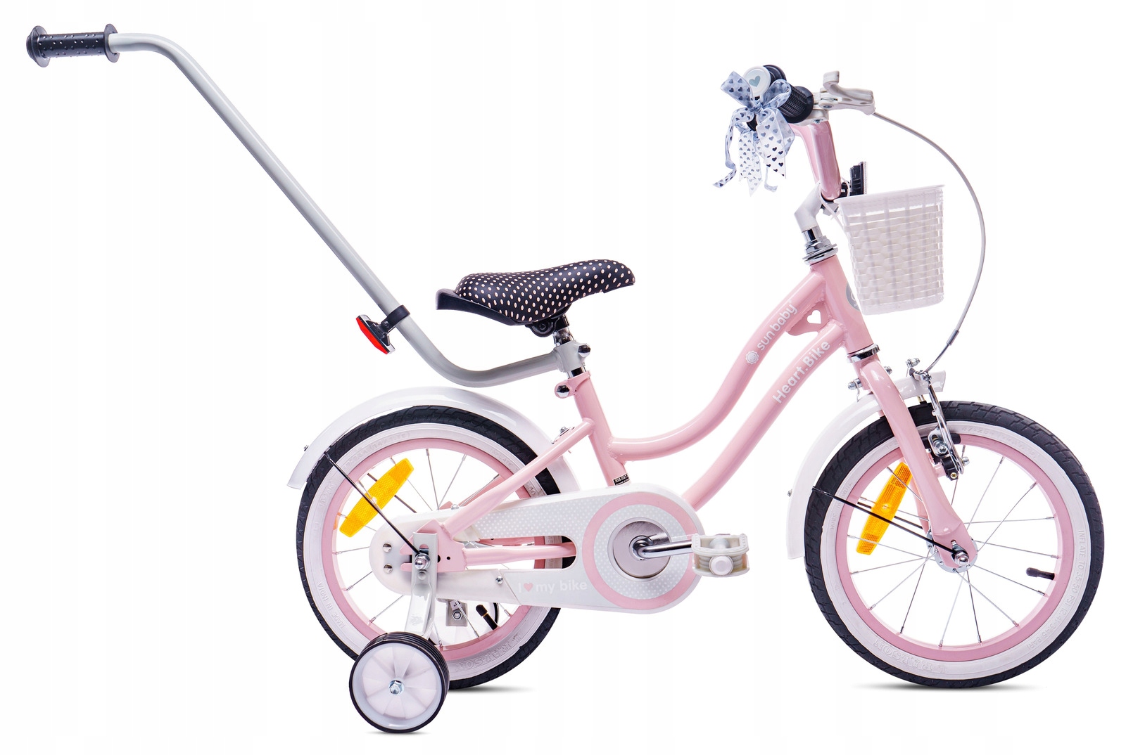Rower Sun Baby Heart Bike 14" biały, różowy 0301627