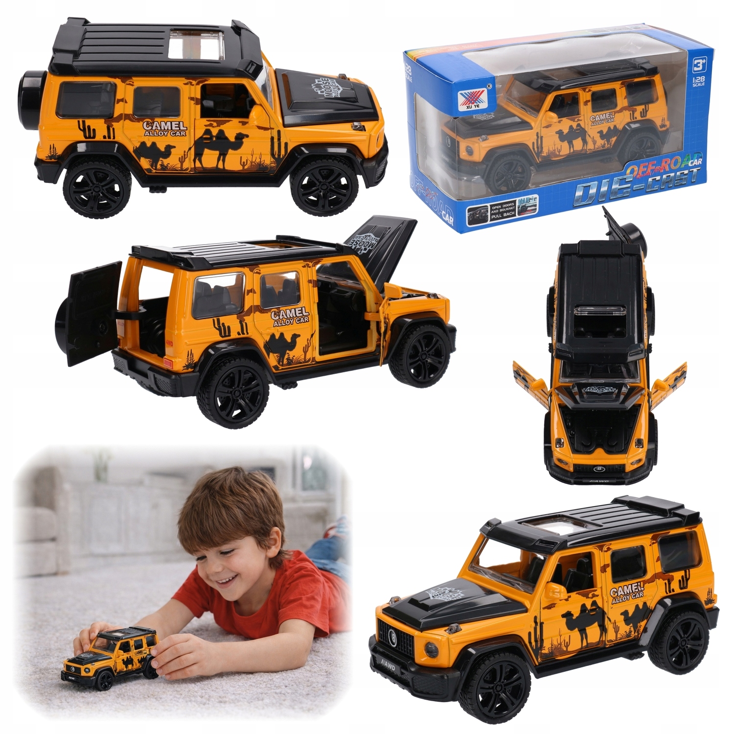 Auto terenowe Off-road 1:28 - model metalowy 5403