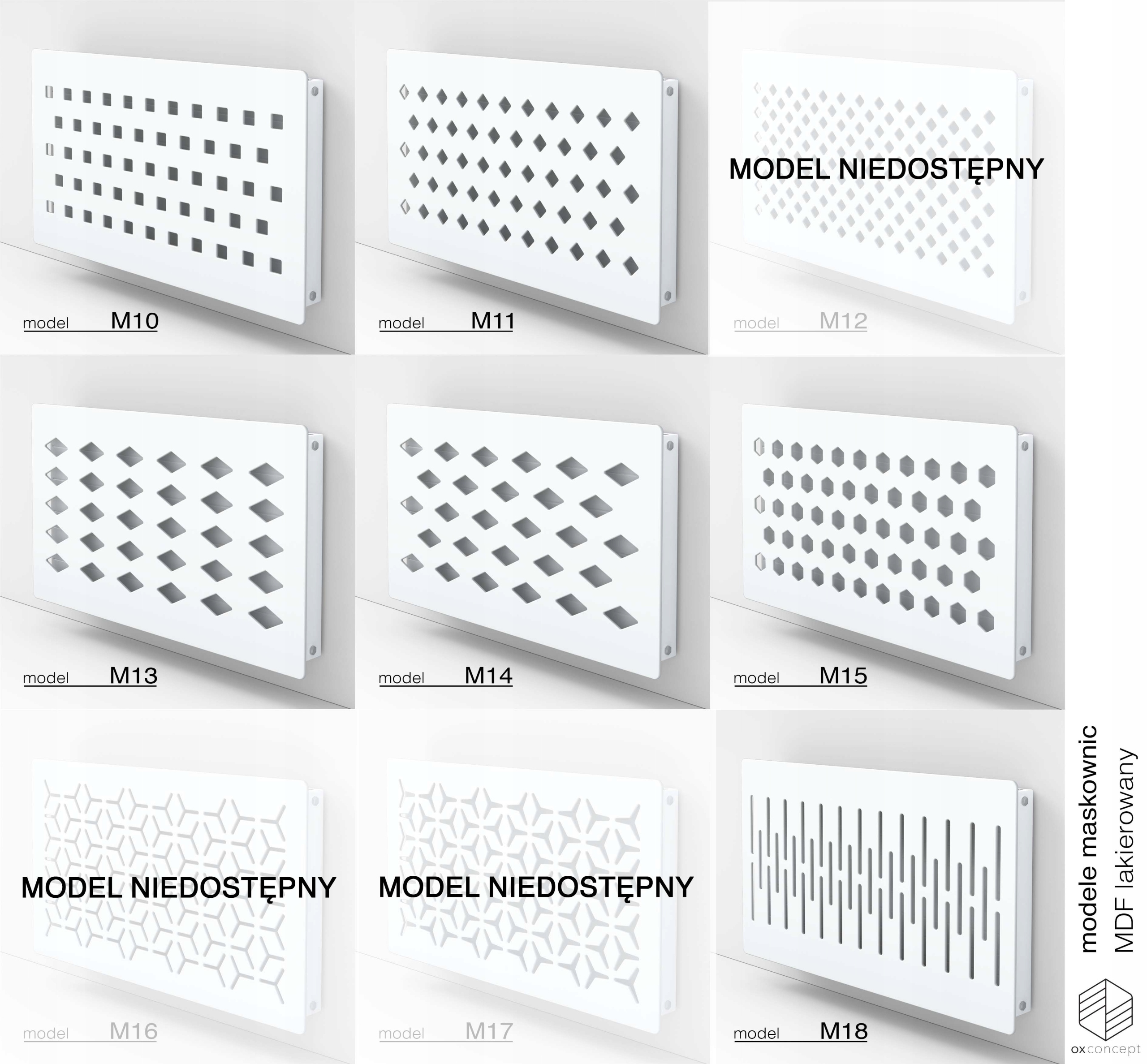 maskownica grzejnika 68x99cm M15 LAKIEROWANA Szerokość produktu 99 cm