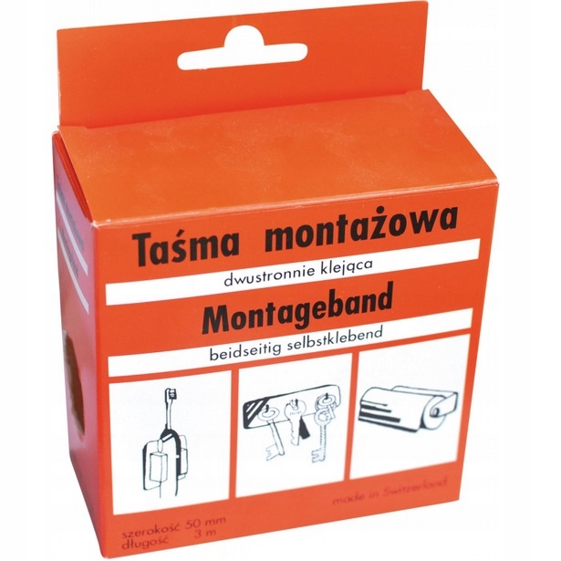 

Taśma montażowa do uchwytów wieszaków obrazów Hq