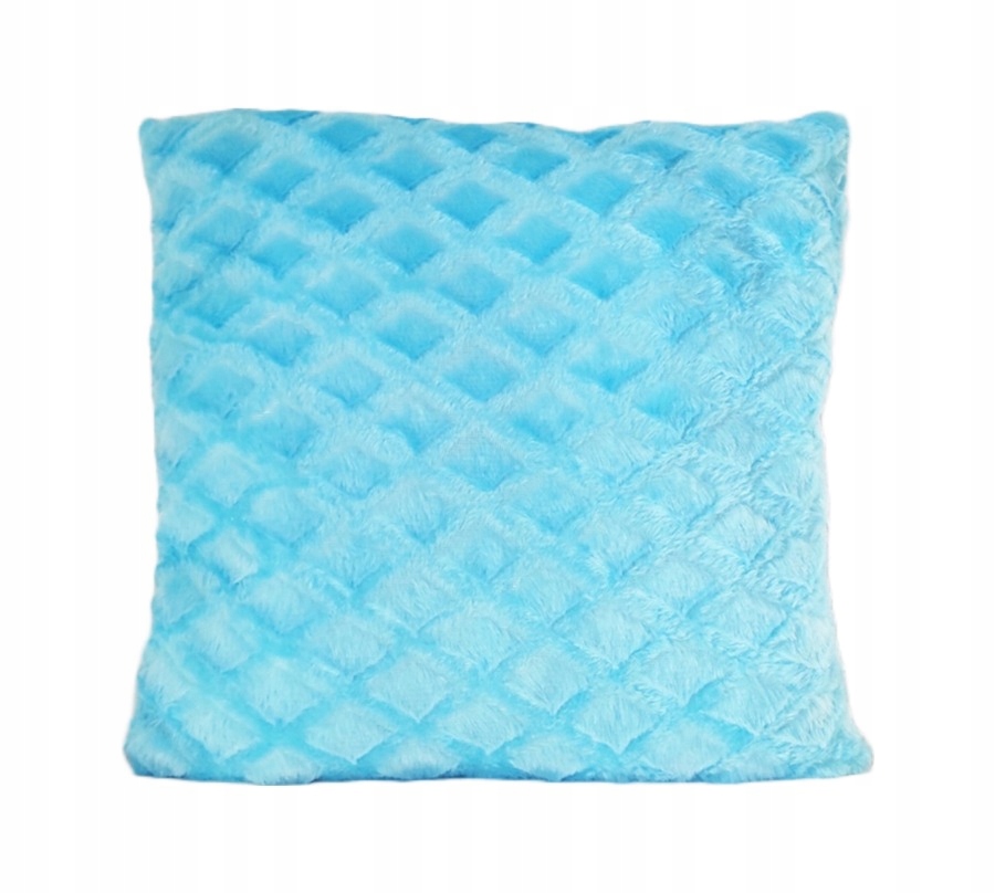 BŁĘKITNA PODUSZKA 40x40 cm FUTERKO ROMBY BOHO