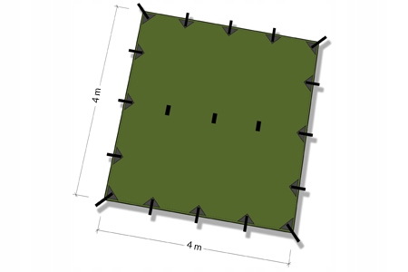 Tarp UV50 płachta DD Hammocks 4x4 oliwka