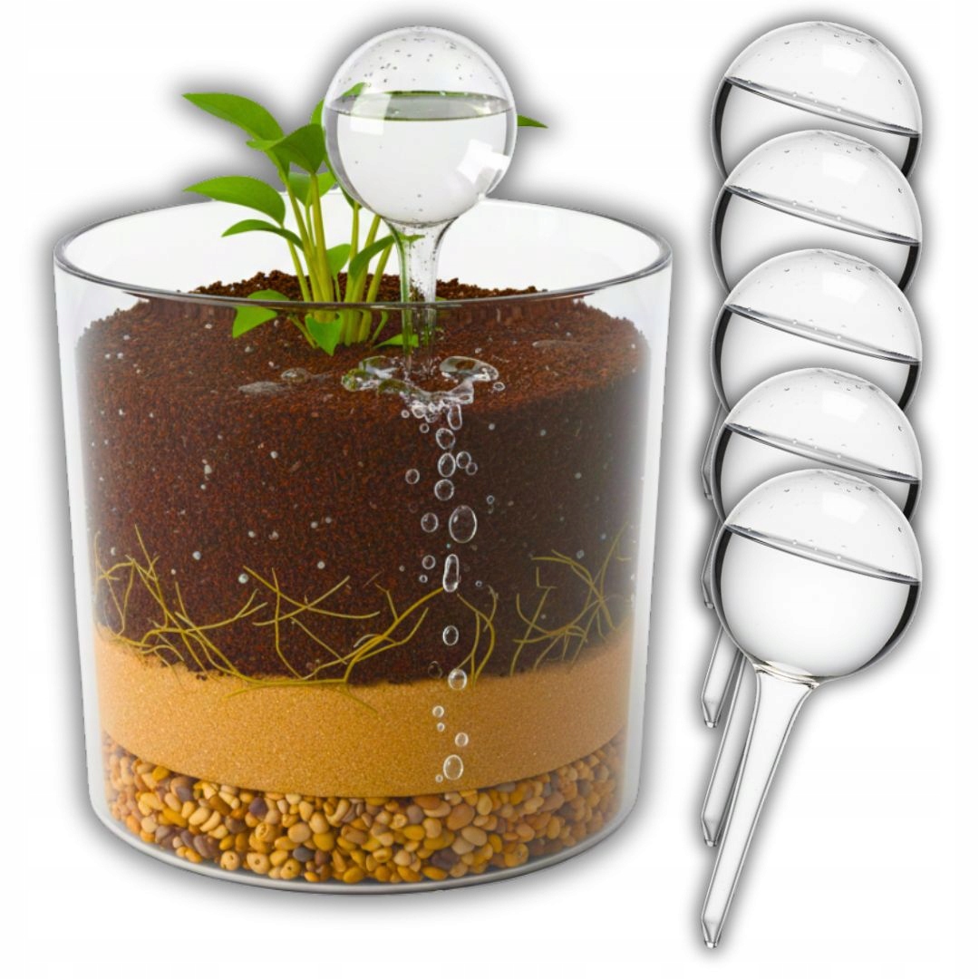 5x KULE NAWADNIAJĄCE DO KWIATÓW I ROŚLIN NAWADNIACZ AUTOMATYCZNY DOZOWNIK Stan opakowania oryginalne