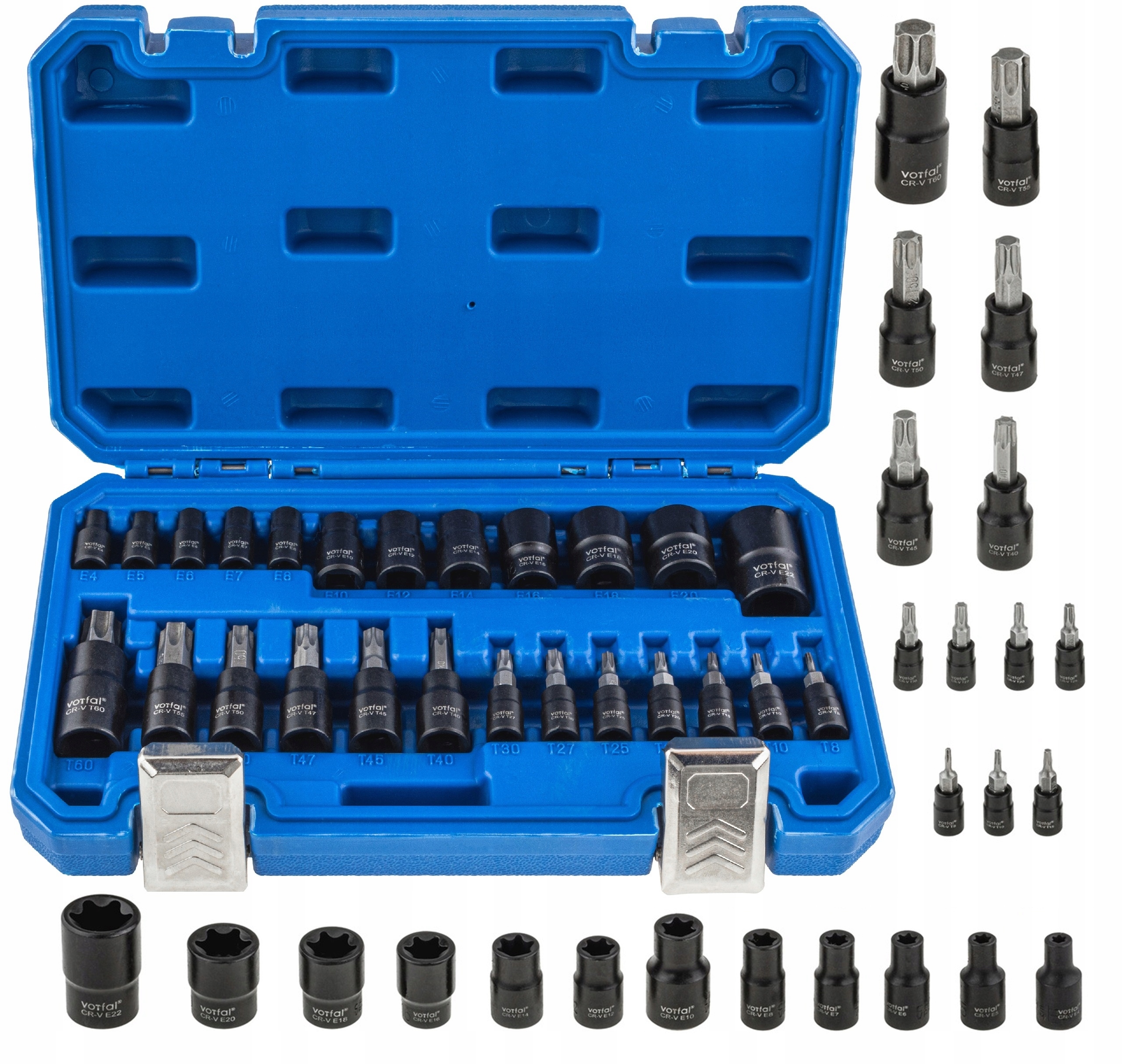 Klucze Nasadowe Nasadki Bity Torx Wewnętrzne E-torx 1/4″ 3/8 1/2 Cr-V 25 El