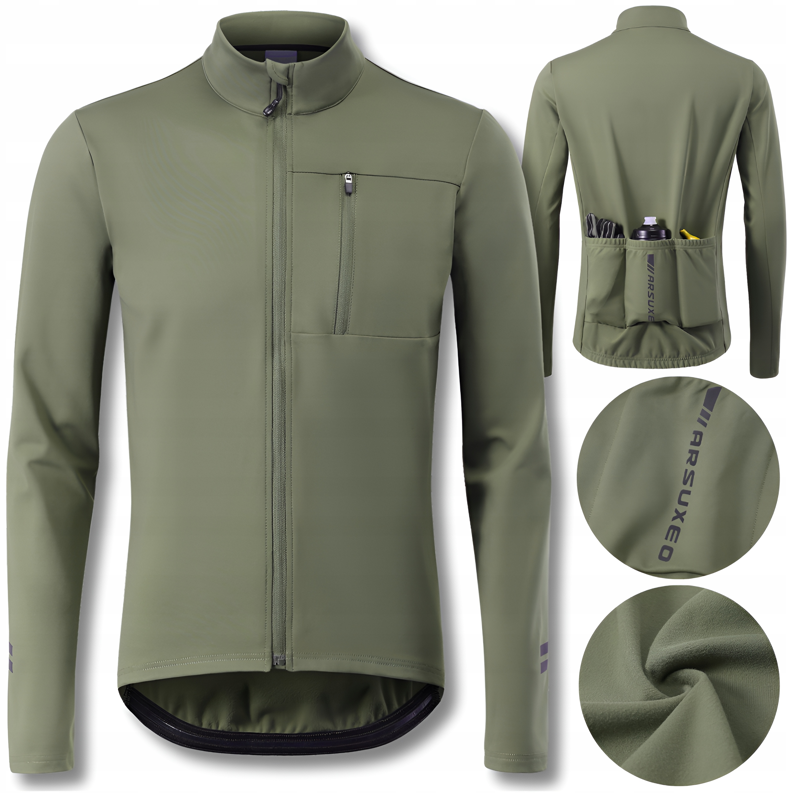 KURTKA ROWEROWA MĘSKA SOFTSHELL NA ROWER SPORTOWA KOLARSKA 23K ARSUXEO