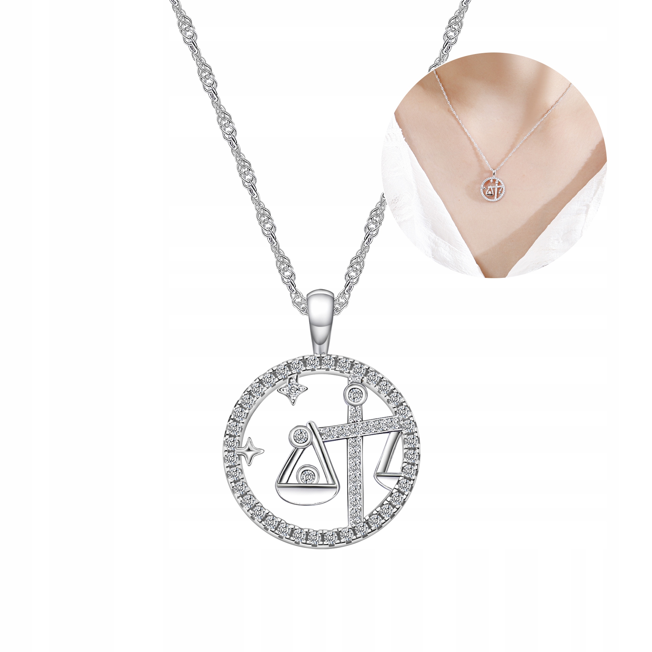 Stříbrný dámský náhrdelník stříbro znamení zvěrokruhu, hmotnost stříbro o ryzosti 925