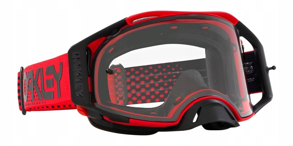okuliare Oakley Airbrake MX Moto Red B1B s priehľadným šiltom ()