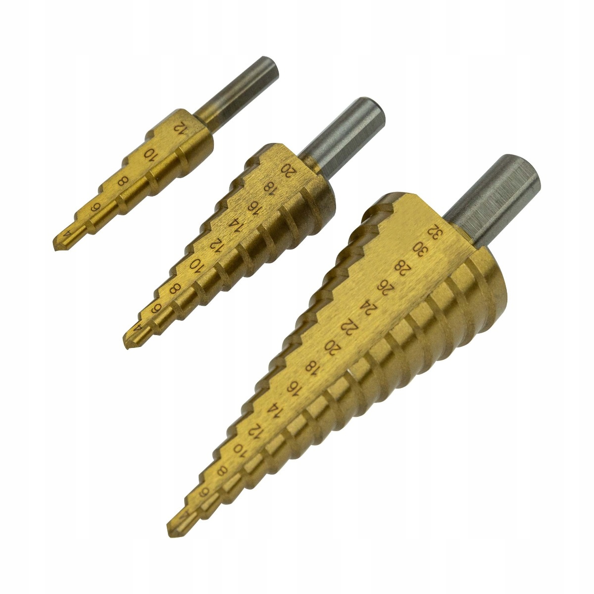 WIERTŁO WIERTŁA STOPNIOWE STOŻKOWE 3el HSS TYTAN Marka Bs Trading Group