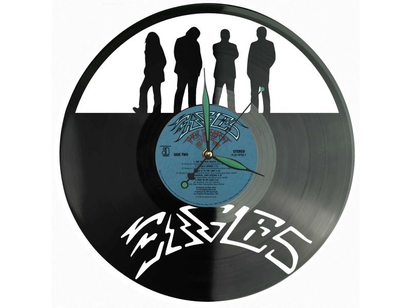 Dárek Eagles Vinyl Nástěnné hodiny Vinylová deska Unikátní dekorace Dl