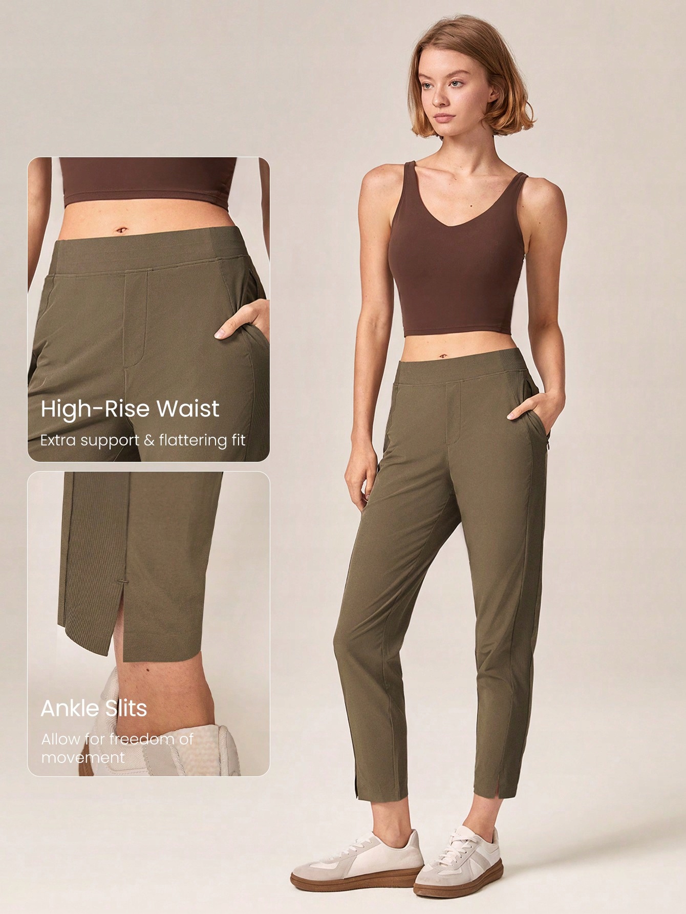 Spodnie Sportowe Treningowe Z Kieszeniami Szybkoschnące Glowmode M 38