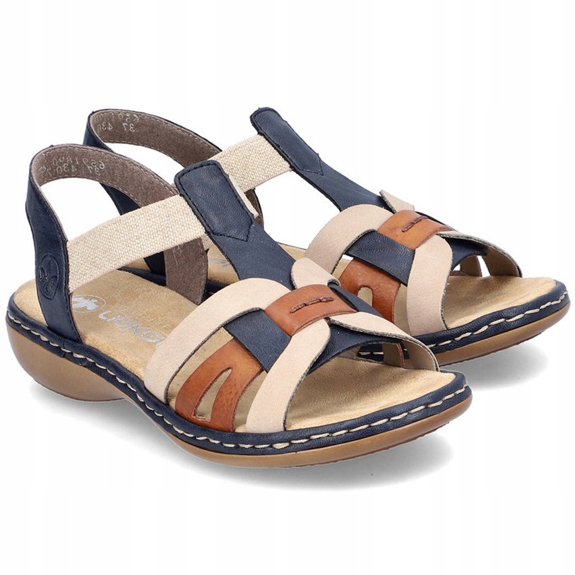 Dámské sandály Rieker 65918-90 Blue Combination modré Eko VEL..41