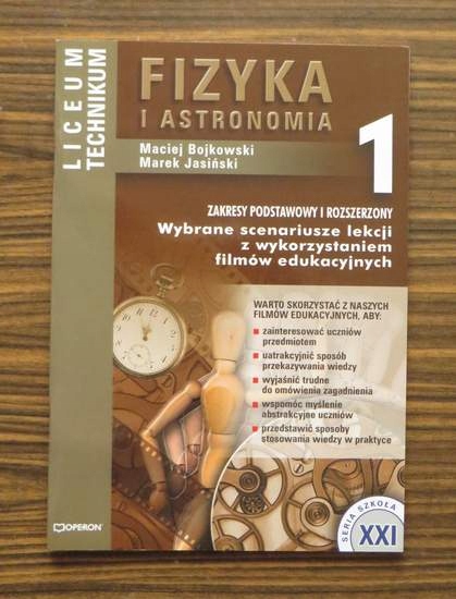 Fizyka 1 Scenariusze lekcji Operon ISBN 9788373902794