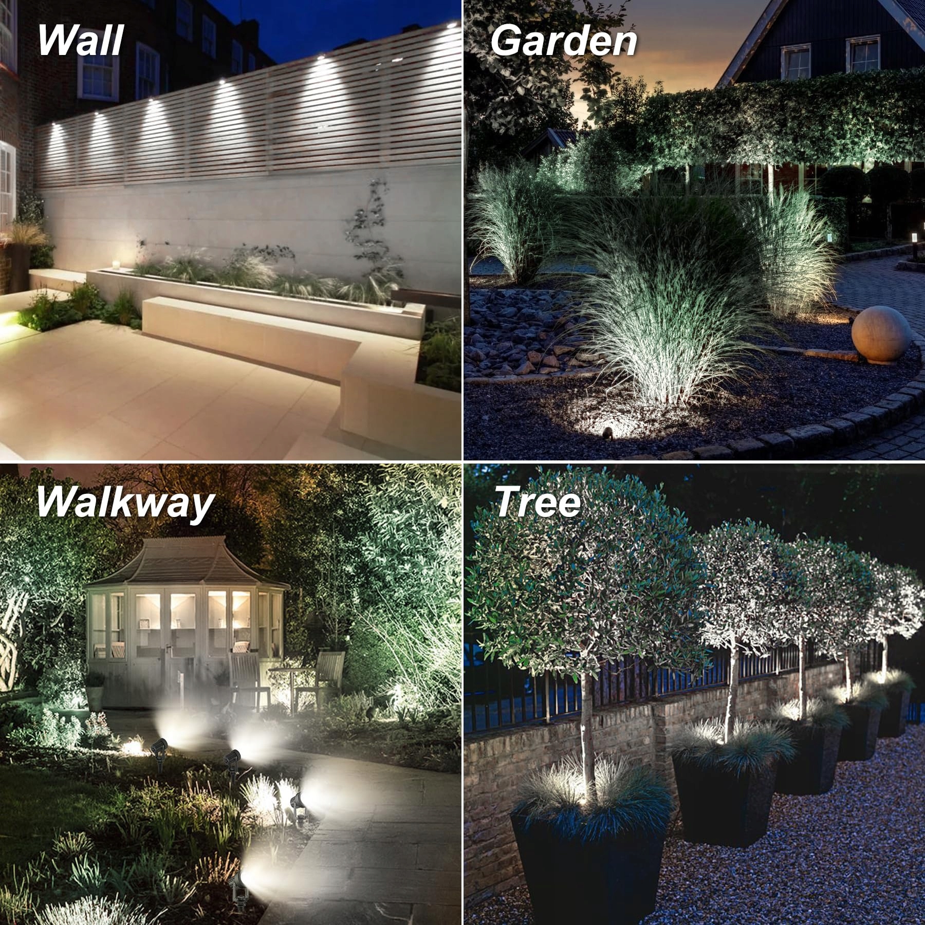 NATPOW LED Solar Garden Reflectors IP65 6000K 2 Brightness Levels — miniatura 6