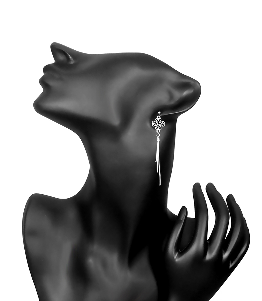 WISZĄCE DŁUGIE KOLCZYKI SREBRNE KONICZYNKI LINKI SREBRO PRÓBY 925 A22 Stan opakowania oryginalne