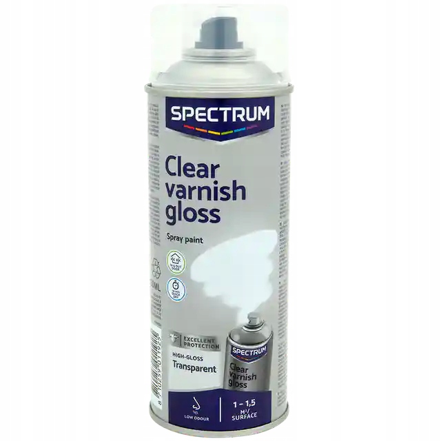 Bezbarwny lakier w sprayu wysoki połysk 400 ml Spectrum EAN (GTIN) 8710259011925
