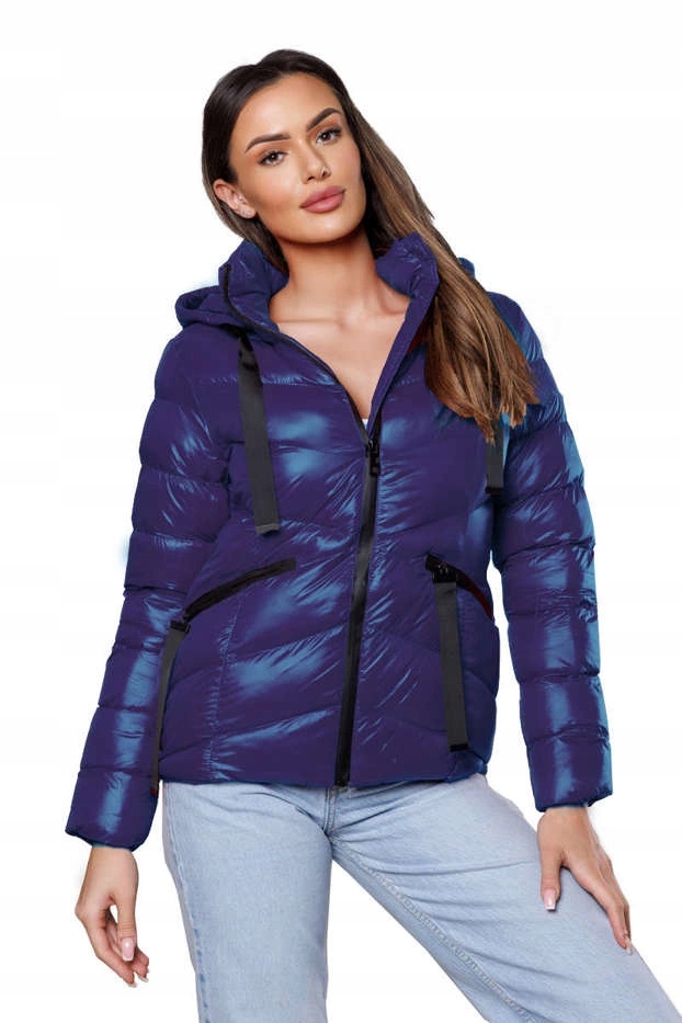 Krátká Zimní Bunda 23066 Námořnická Modrá L (40)