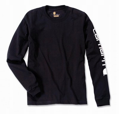 Tričko Carhartt Logo Long Sleeve Black