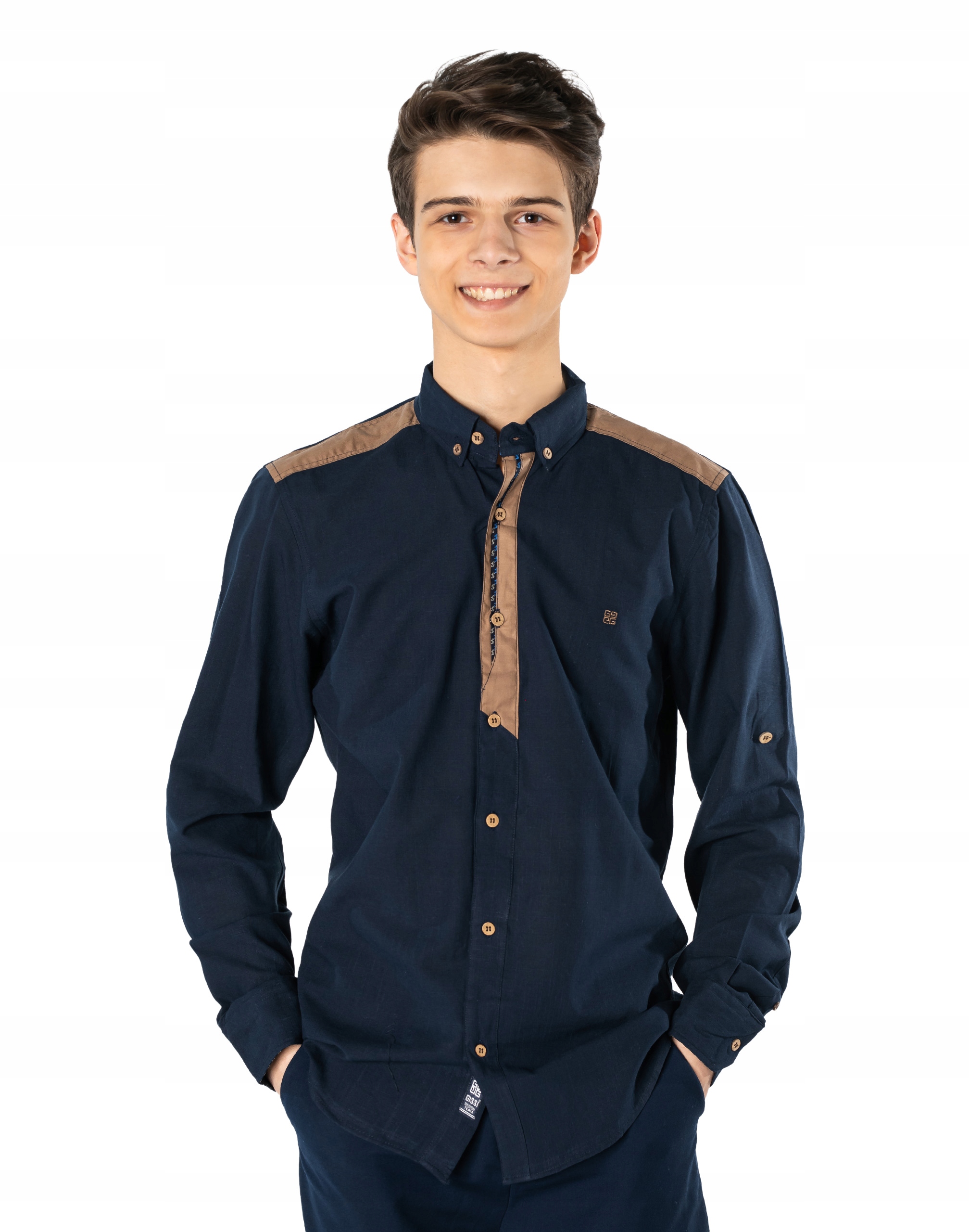 

Koszula Męska Bawełniana Długi Rękaw 1202-4 r XL