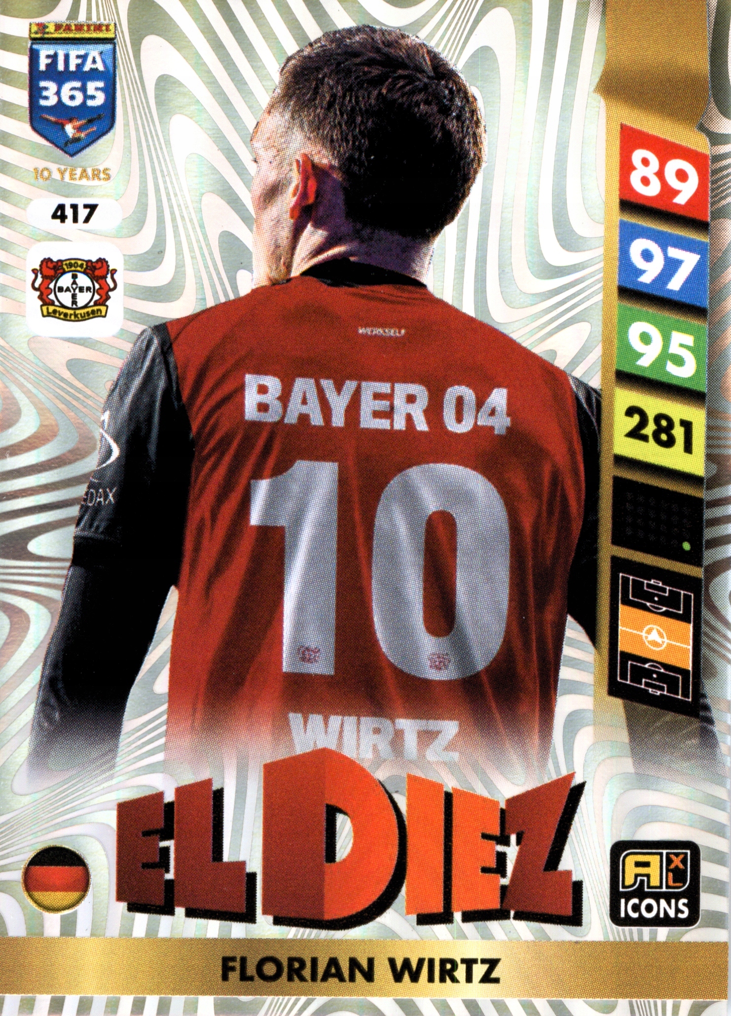Panini Fifa 365 2025 Icons Eldiez 417 Florian Wirtz Bayer 04 Leverkusen