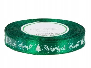 

Satynowa Wstążka Wesołych Świąt 12mm 22m Zws
