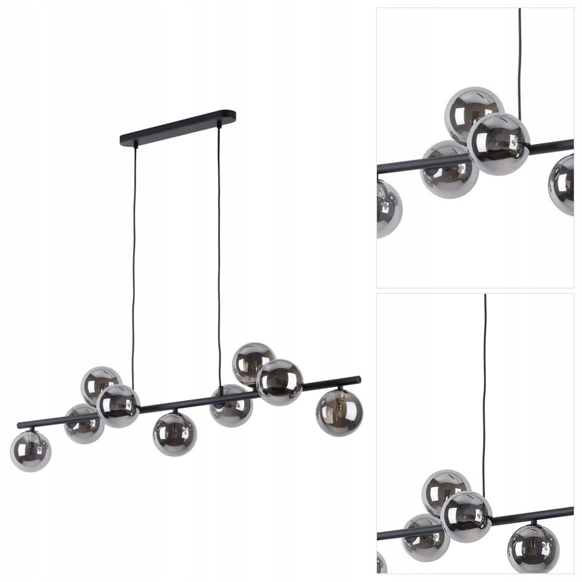 Závěsná černá Estera s měkkým světlem pro vědeckou ordinaci Tk Lighting